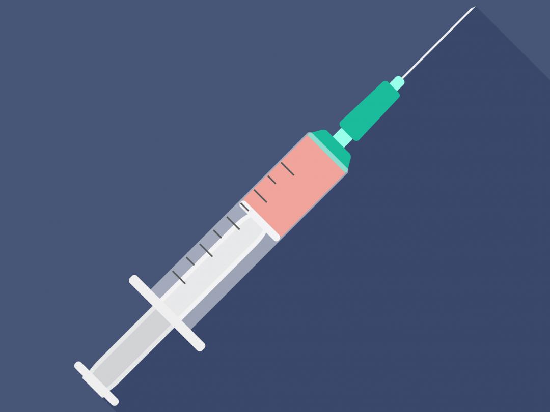 Illustratie van een injectienaald.