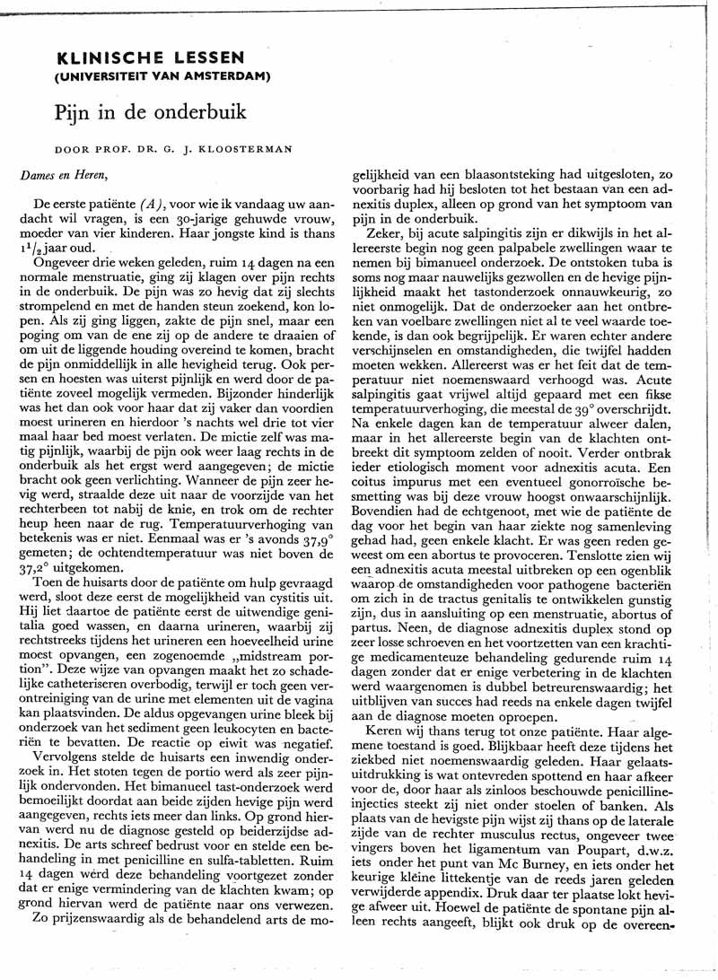 Pijn in de onderbuik Nederlands Tijdschrift voor Geneeskunde