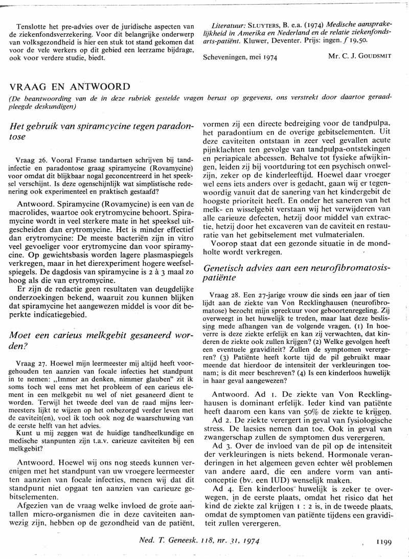 Het Gebruik Van Spiramycine Tegen Parodontose Nederlands Tijdschrift Voor Geneeskunde