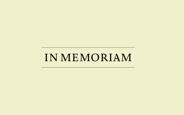 In memoriam