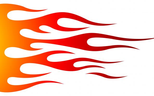 Illustratie van rood-oranje vlammen.