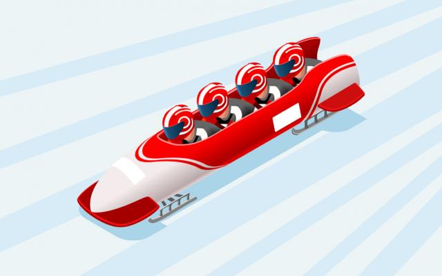 Illustratie van een bobslee.