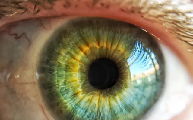 Close-up van een oog.