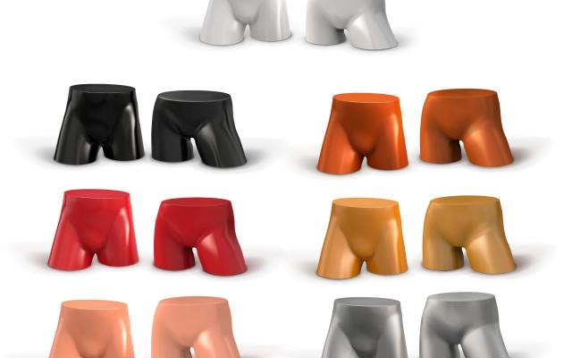 Modelpoppen van pelvis in allerlei kleuren