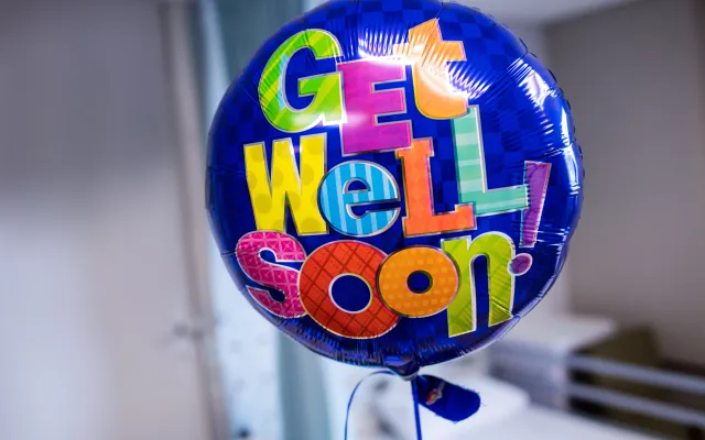 Ballon met get well soon erop