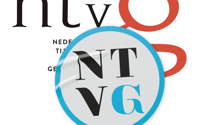 Nieuwe logo NTvG geplakt over oude logo