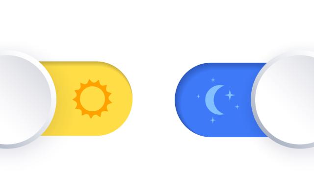 Illustratie van 2 capsules met op 1 kant een zon en op de andere de maan