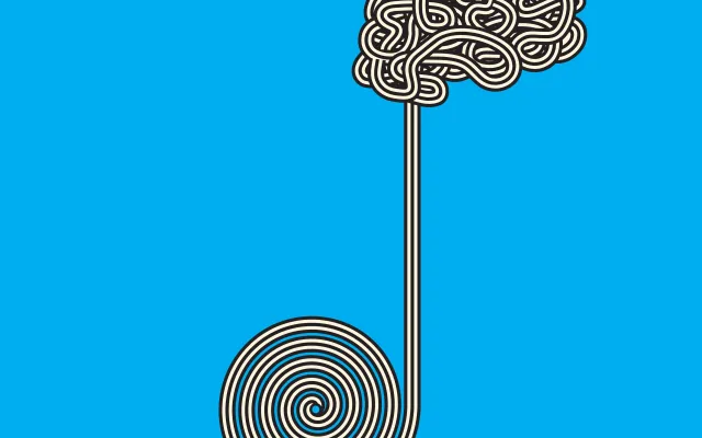 Illustratie: hersenen in draadvorm