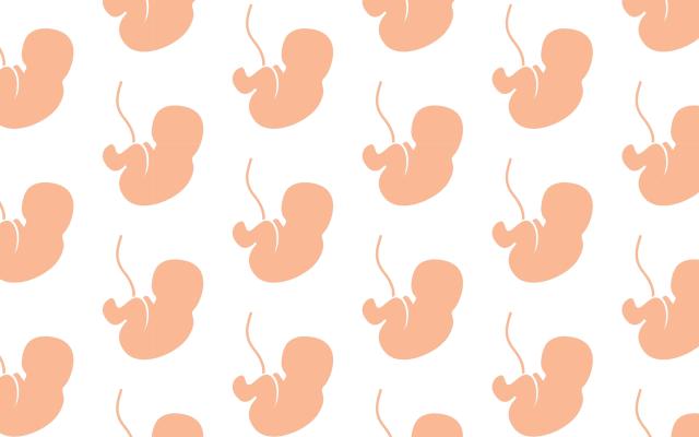 Illustratie van baby'tjes met navelstreng