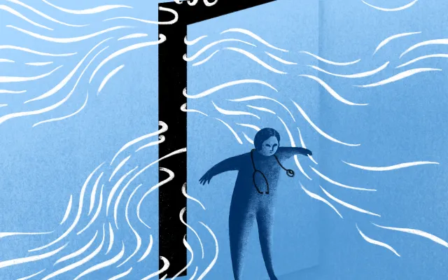 Illustratie: Anna June Illustratie deur dicht doen tegen geluid