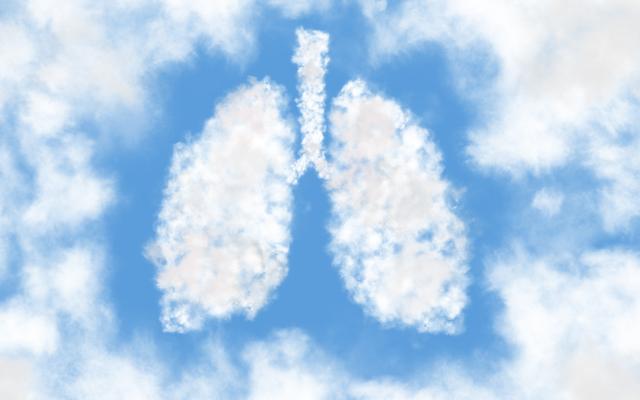 Een illustratie van wolkjes in de vorm van longen