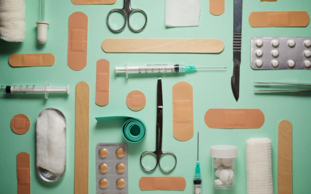 Allerlei items voor wondverzorging