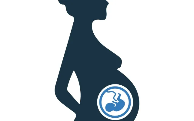 Beeld: Hiranmay Baidya/iStock.com Icoon zwangere vrouw met foetus