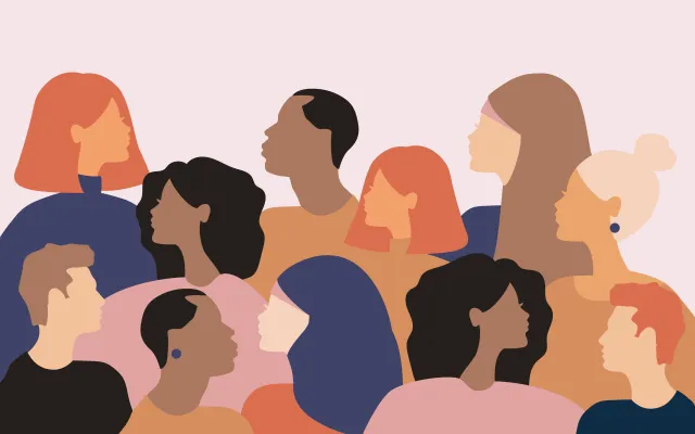 Beeld: anna.spoka/Shutterstock Illustratie van mensen van verschillende etnische oorsprong