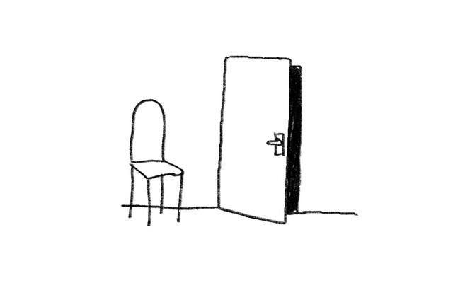 Beeld: Anna June Deur met een stoel