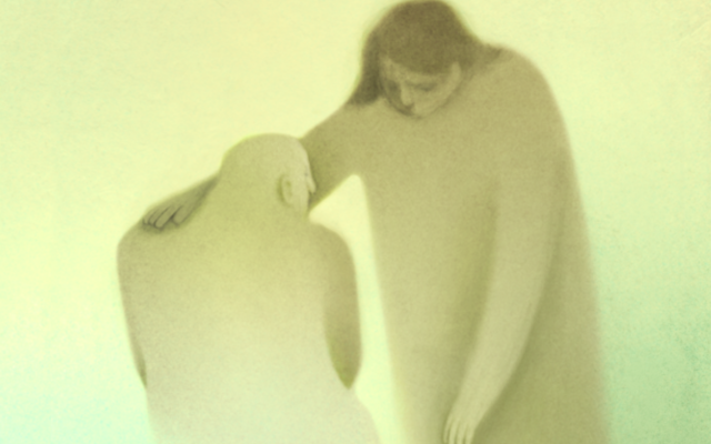 Vrouw met hand op schouder van man