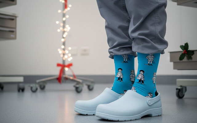 Iemand met NTVG sokken aan