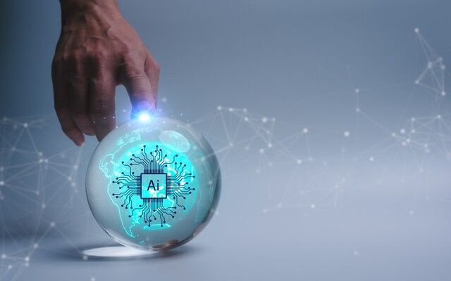 Illustratie om AI uit te beelden