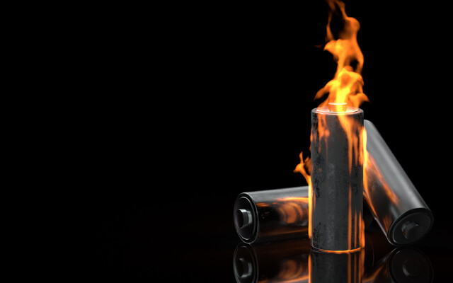 Brandende batterijen