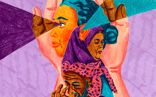 Illustratie van verschillende personen die luisteren en kijken