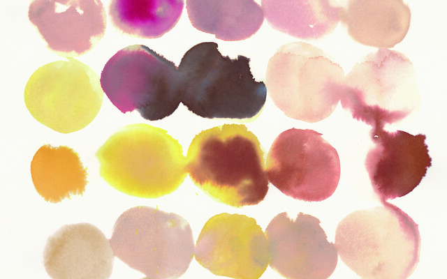 Aquarel van alle huiskleuren