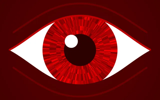 Beeld: filo/Istock.com Illustratie van een rood oog