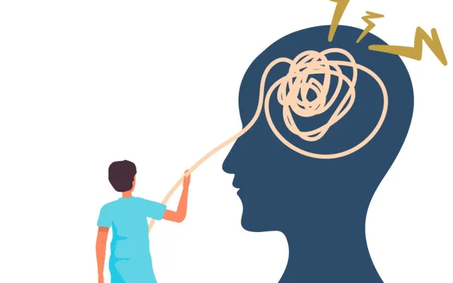 Beeld; Yuliia Duliakova/iStock.com Illustratie van hersenen die geëlektrocuteerd worden