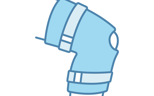 Illustratie van een kniebrace