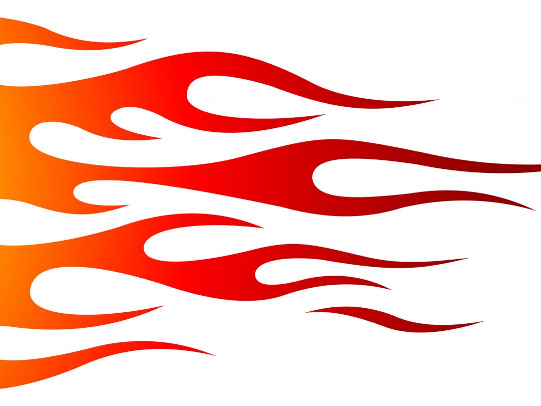 Illustratie van rood-oranje vlammen.