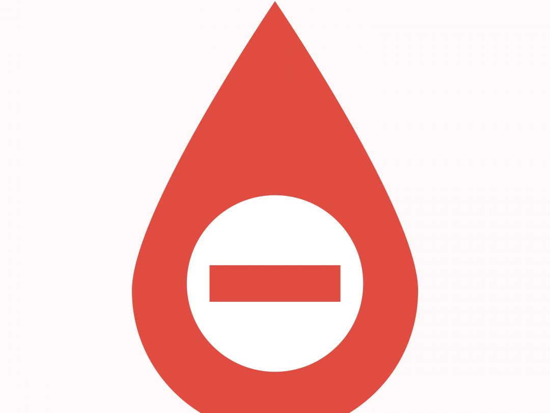 Illustratie van een rode druppel.