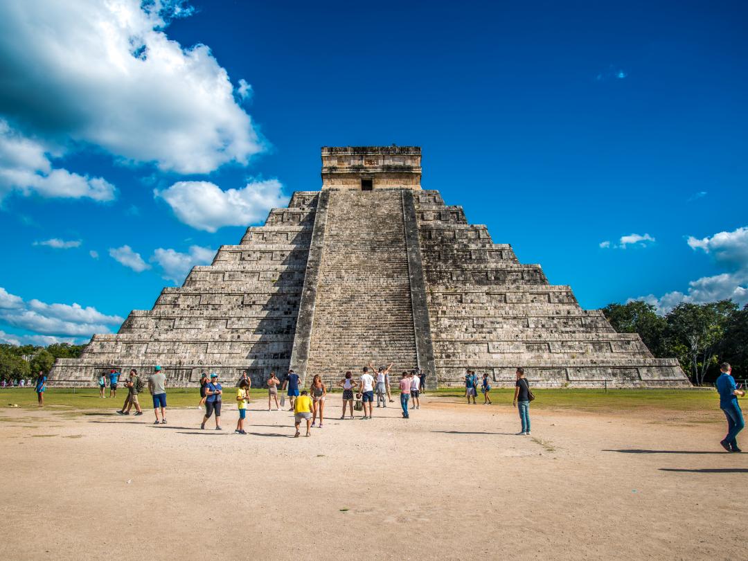 Een Maya-tempel.