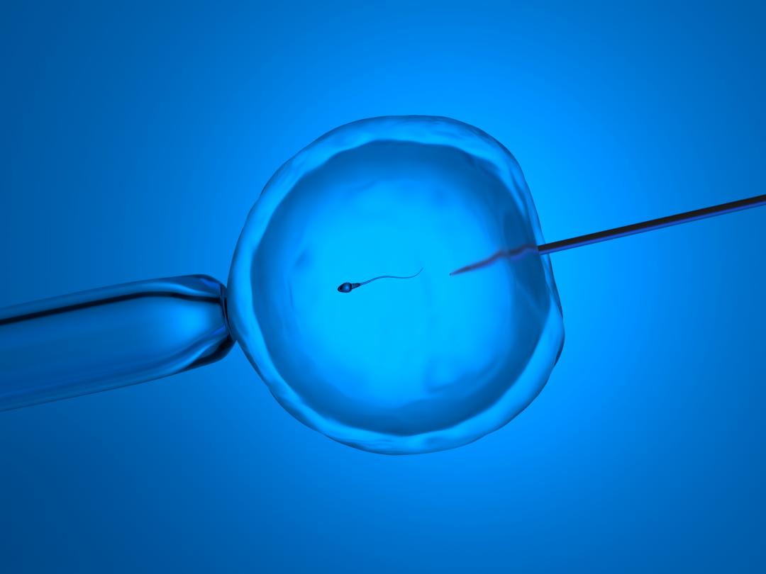 Injectienaald in eicel