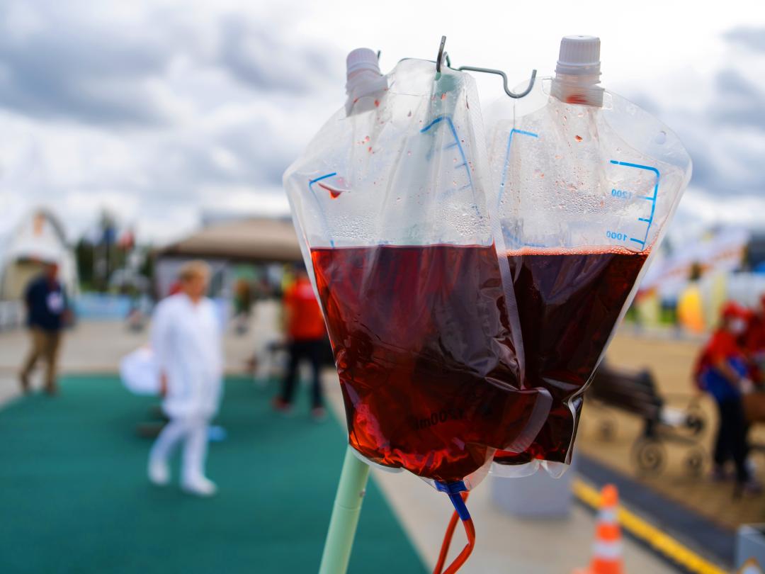 Infuuszak met bloed