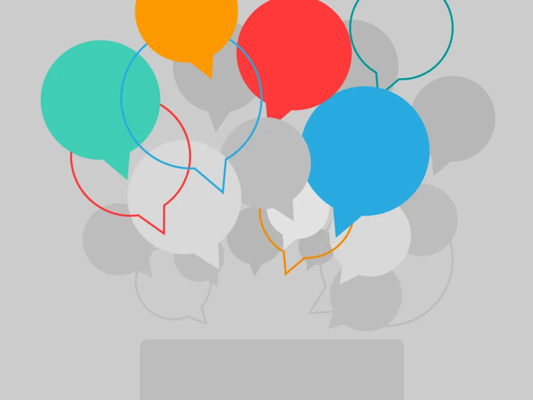 Illustratie van allemaal teksballonnetjes