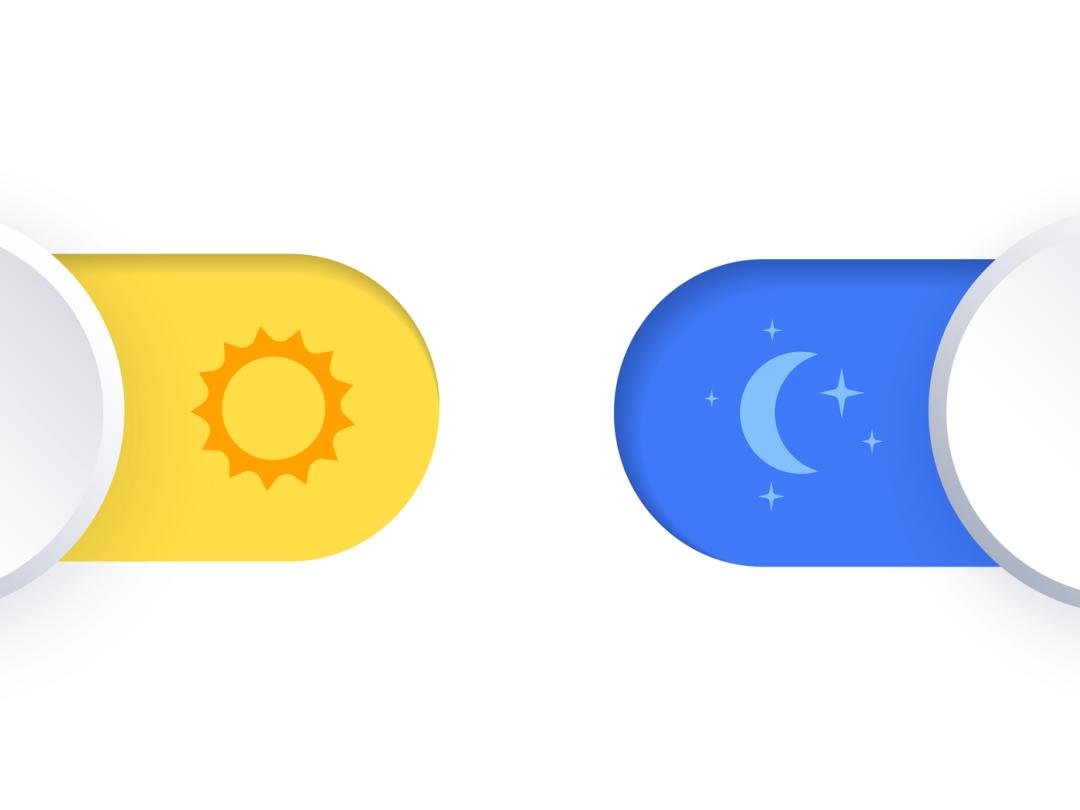 Illustratie van 2 capsules met op 1 kant een zon en op de andere de maan