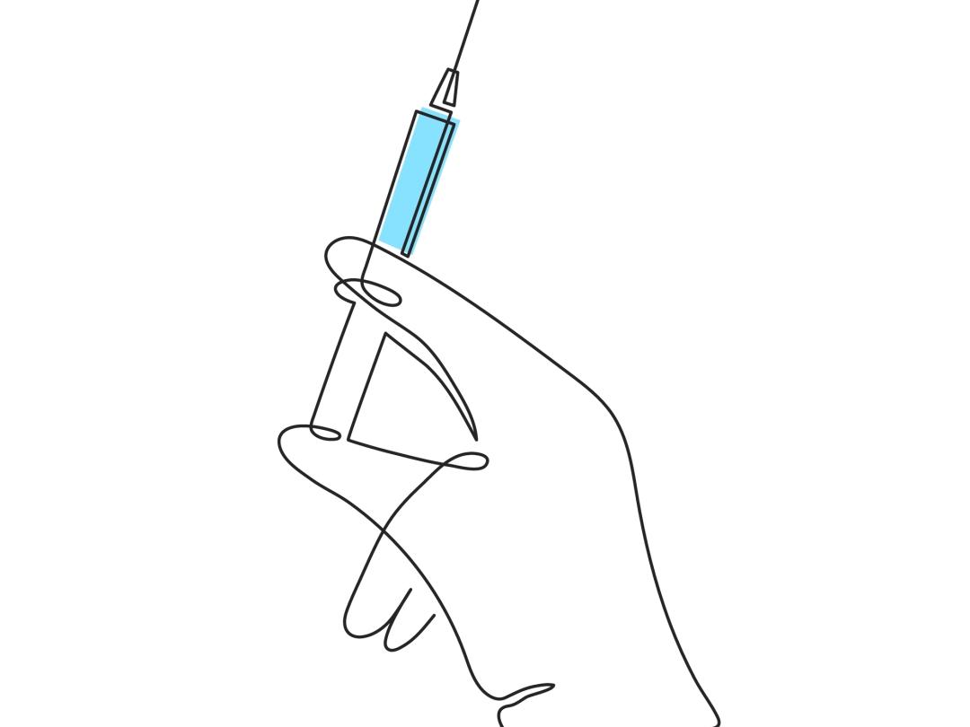 Illustratie van een injectiespuit