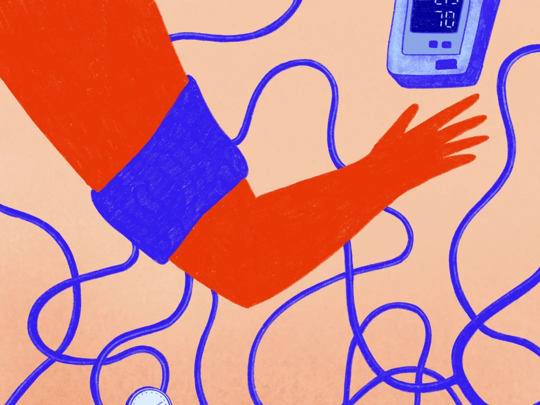 bloeddrukmeter om arm me allemaal apparaten eraan