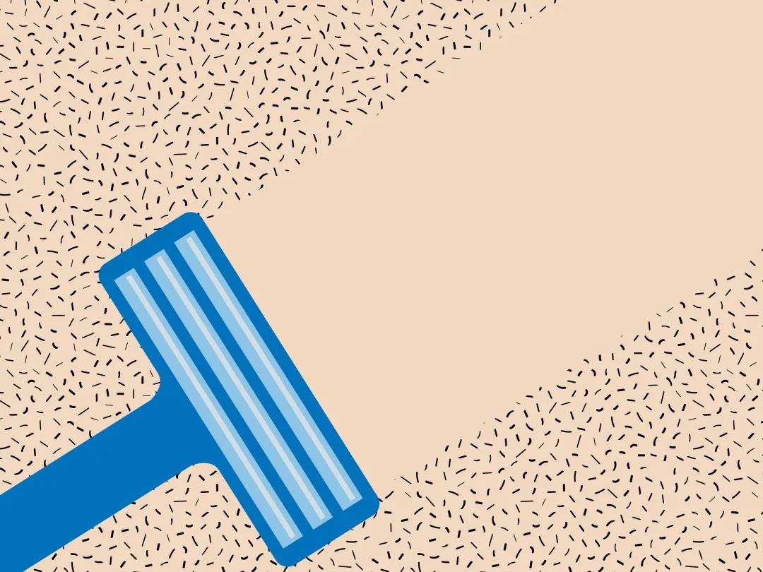 Illustratie van scherend scheermes 