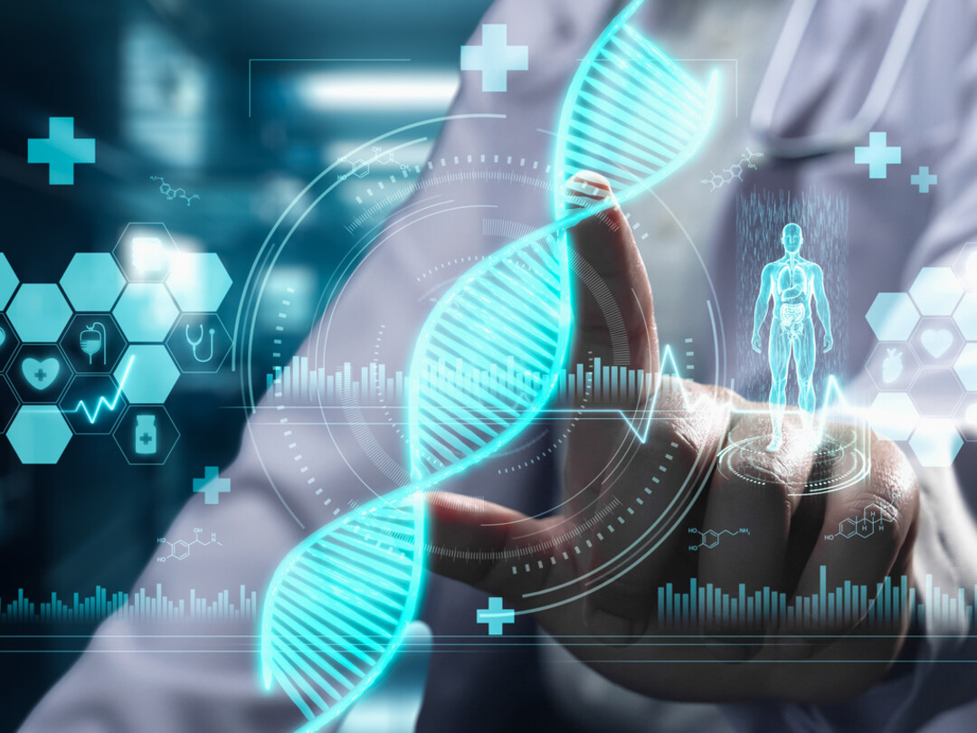 Illustratie van een DNA-string