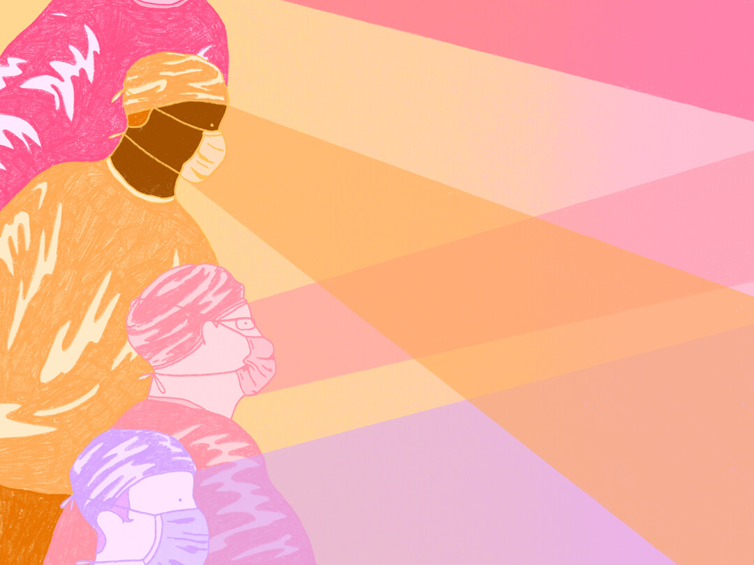 Illustratie van mensen die kijken