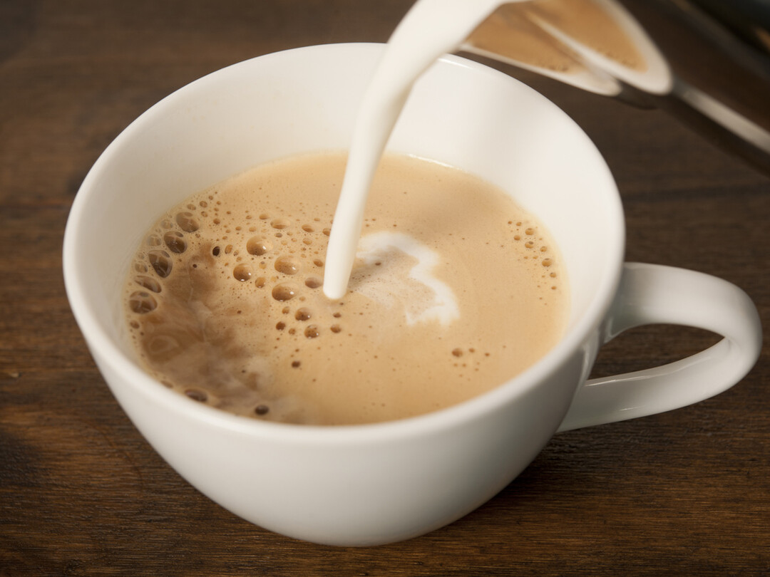 Kop koffie met melk