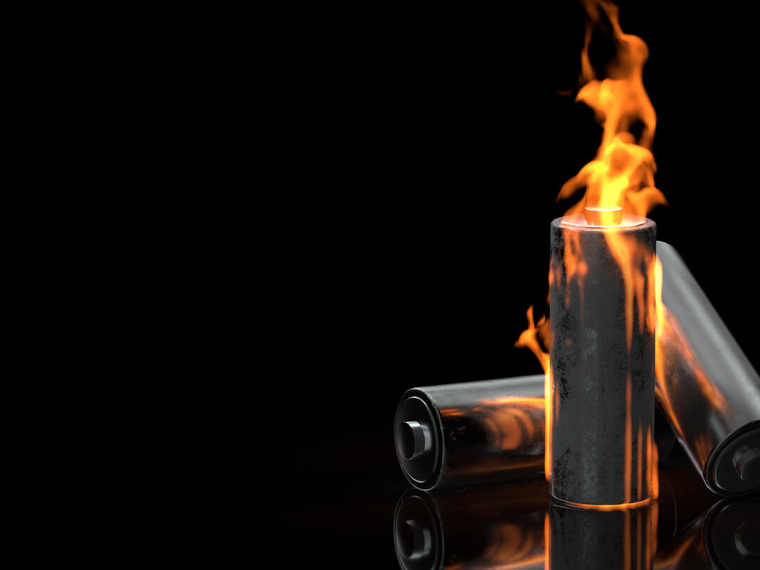 Brandende batterijen