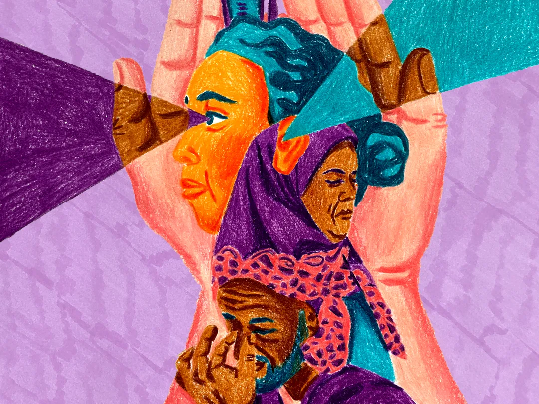 Illustratie van verschillende personen die luisteren en kijken