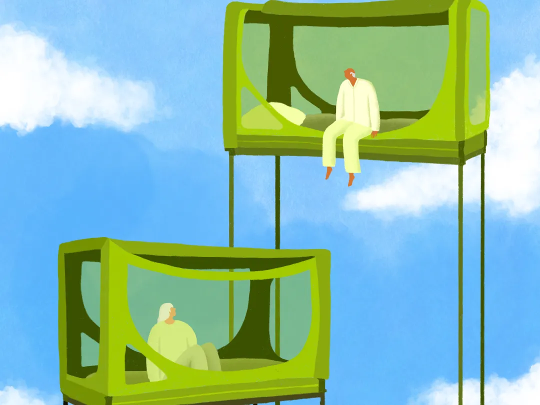 Illustratie van tentbedden 