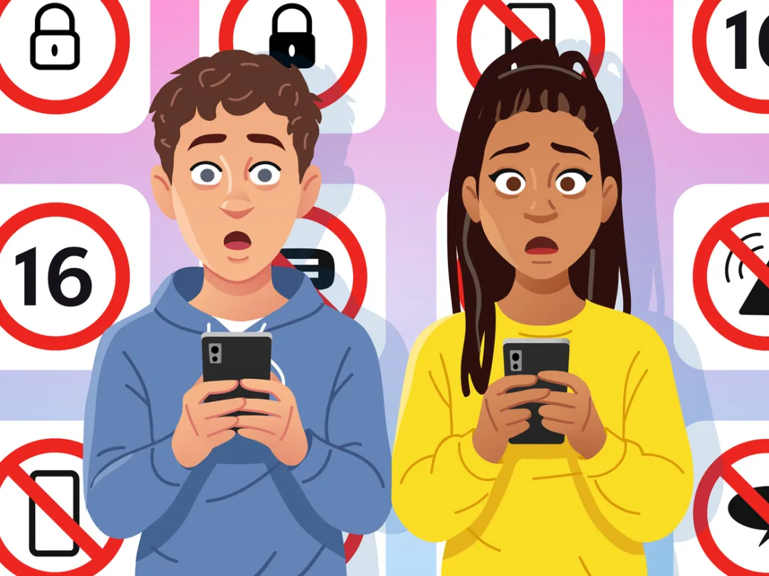 Jongeren met telefoon