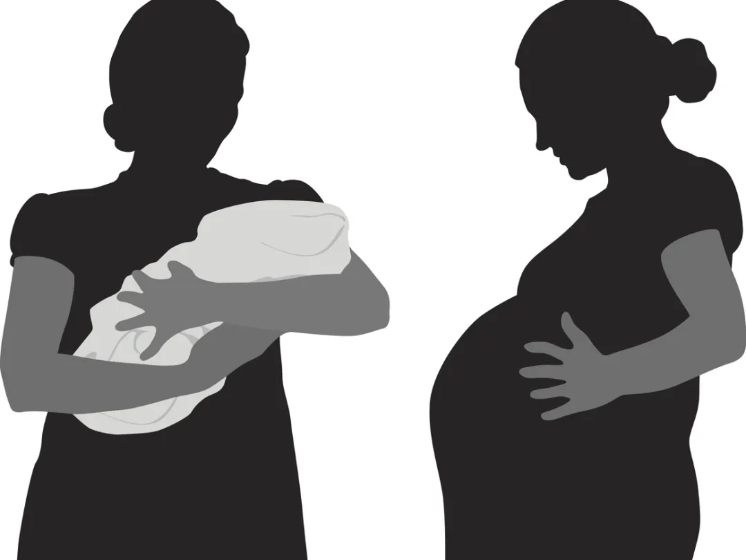 Illustratie van moeder en zwangere vrouw