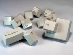 Een aantal losse toetsen uit een toetsenbord.