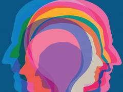 Profiel van hoofd in verschillende kleuren