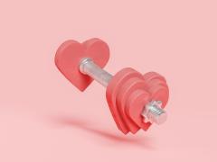 Hartjes aan een ijzeren staaf geregen