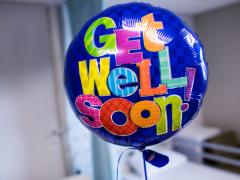 Ballon met get well soon erop